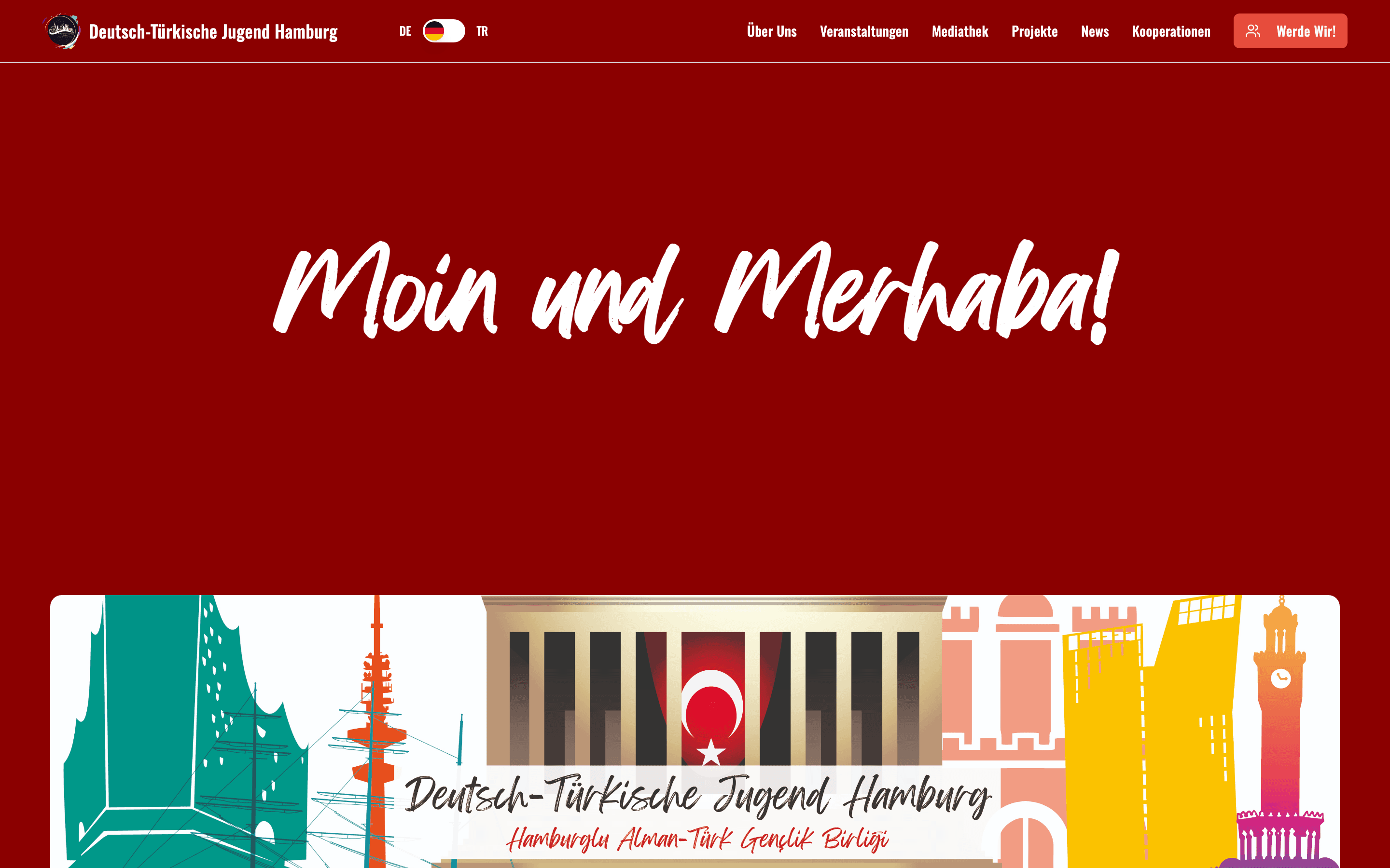 Screenshot der Website deutsch-tuerken.hamburg